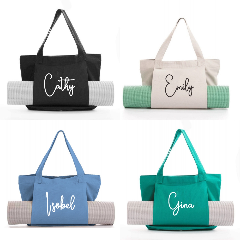 Pilates Yoga House - Personalised Name Organic Yoga Tote Bag,