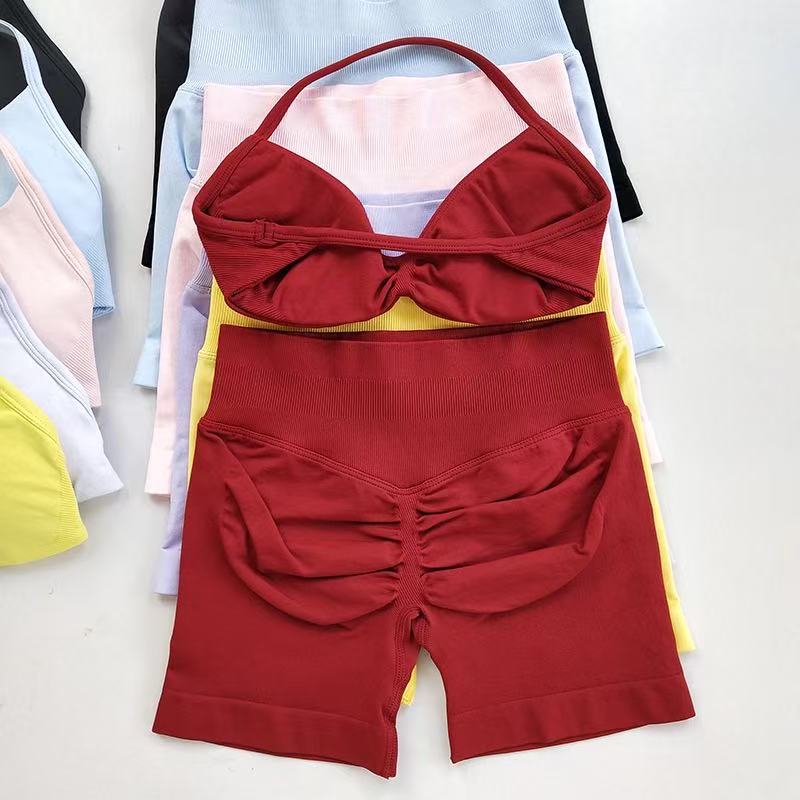 Pilates Yoga Wear - HISTELLO Sports Set Piece Women Strappy