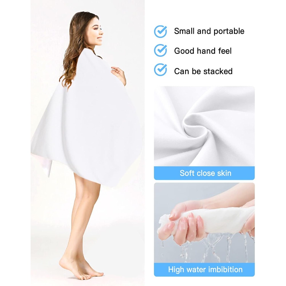1pc Beach Towel Pure White Tow - Pilates Yoga Towel ulasan dan harga