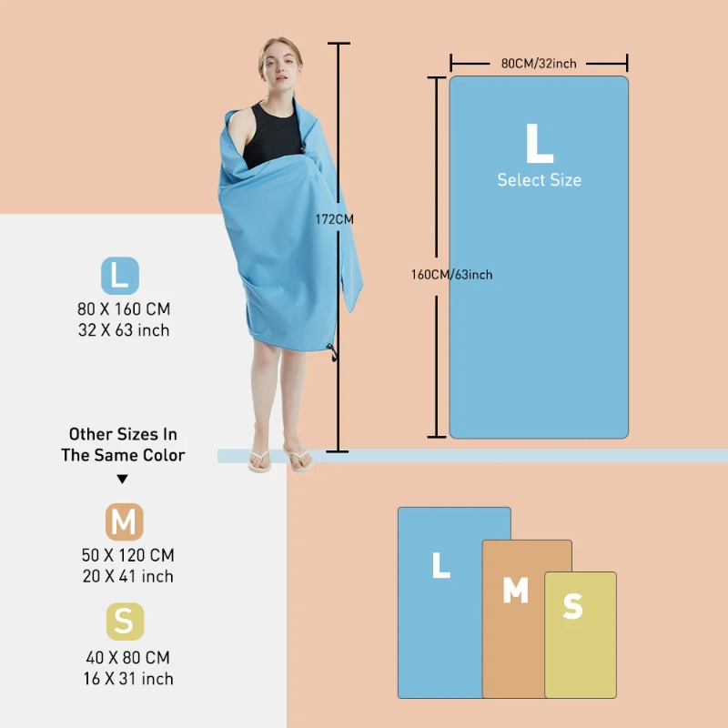 Microfiber Towel Quick Dry Tow - Pilates Yoga Towel ulasan dan harga