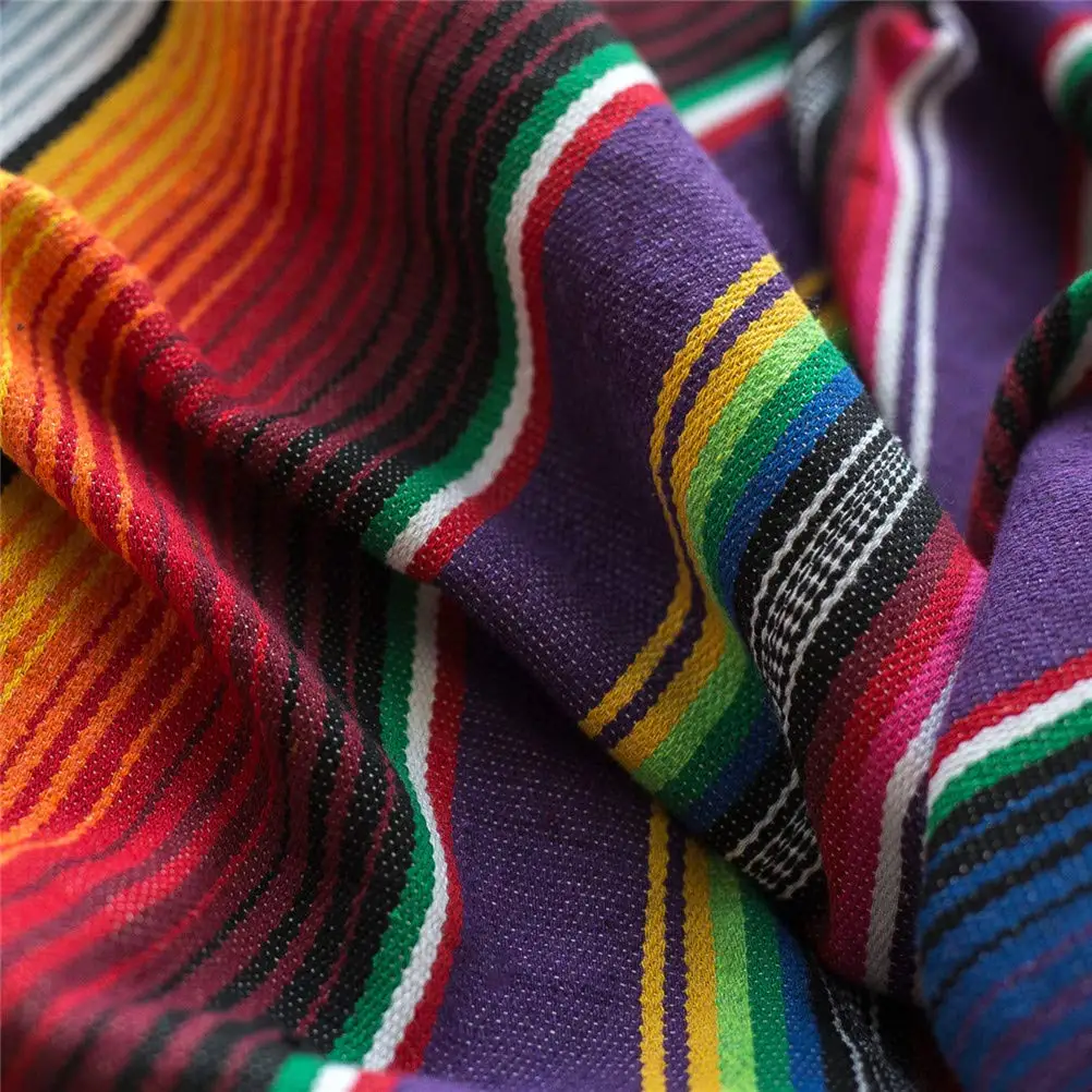 Mexican Tassel Blanket Multi B - Pilates Yoga Towel ulasan dan harga