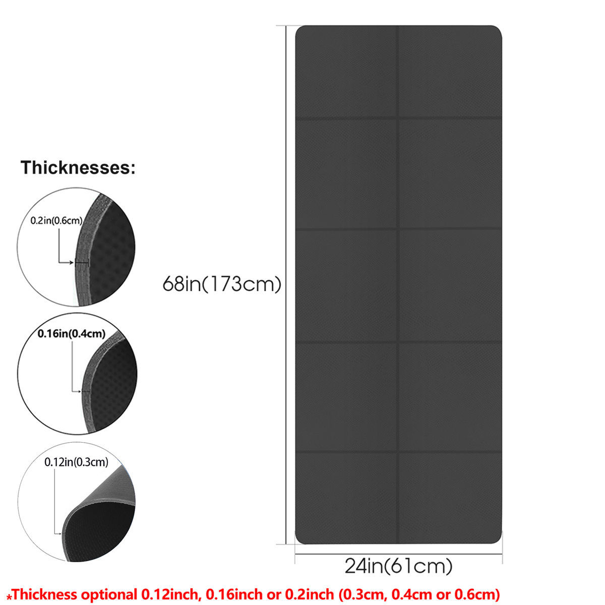 Foldable Yoga Mat Black Eco Fr - Pilates Yoga Matte ulasan dan harga