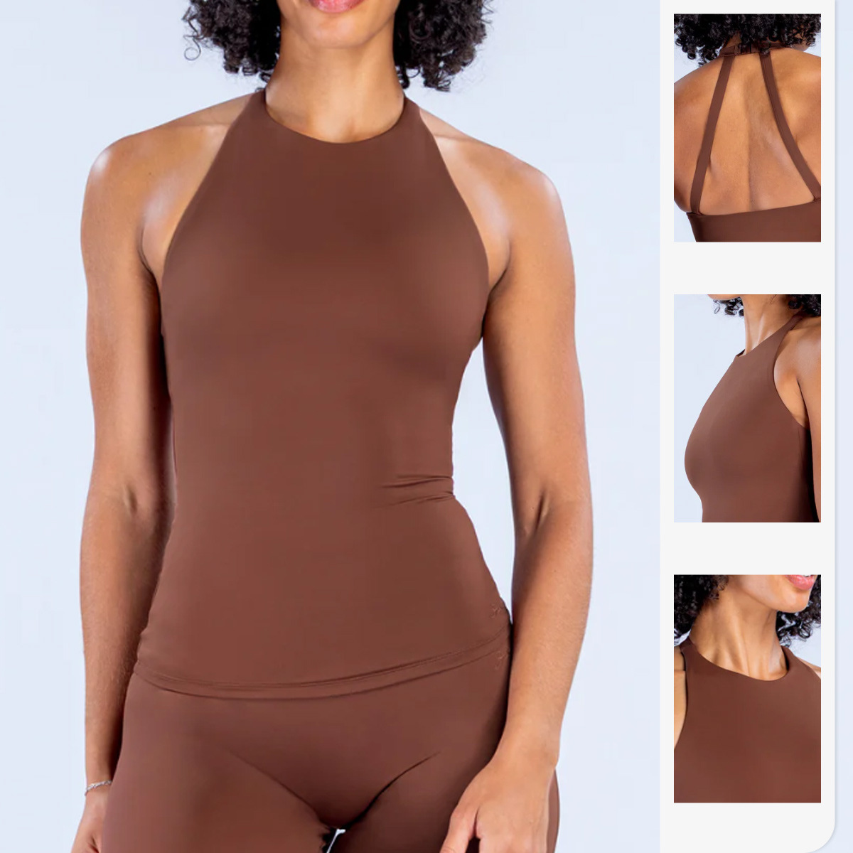Women Halter Tank Top Built In - Pilates Yoga Wear ulasan dan harga