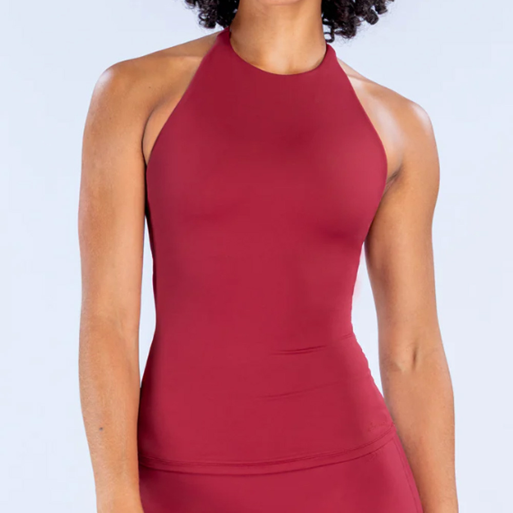 Women Halter Tank Top Built In - Pilates Yoga Wear ulasan dan harga