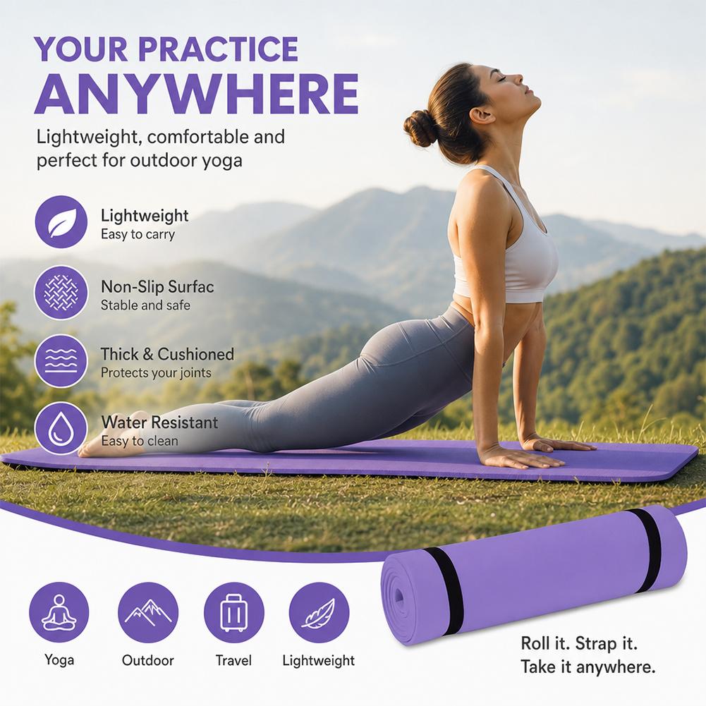 1/2Pcs Thick Yoga Mat Anti-ski - Pilates Yoga Matte ulasan dan harga